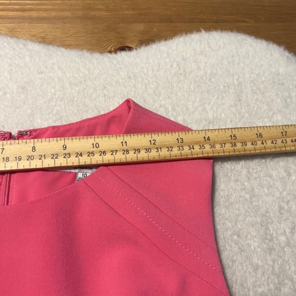 Kasper Separates Pink Sleeveless Zipper Closure Poly Blend Sheath Dress Sz 10 - Picture 11 of 14